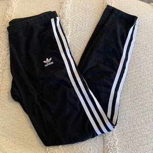 Adidas three stripe leggings